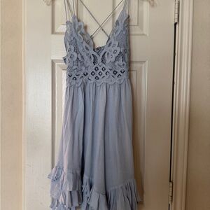 Light Blue Lace Dress